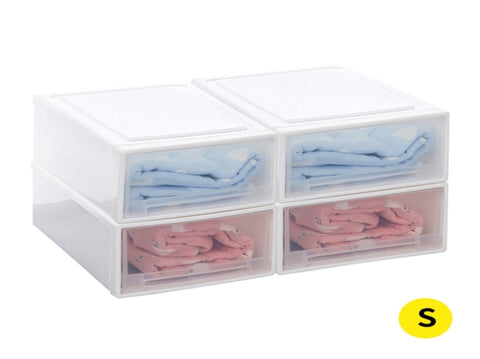 Plastic Storage Drawers Stackable Containers S 4PK Small SO1015-S-4PK_NZ