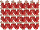 24 Pair Fishnet Gloves Fingerless Wrist Length 70s 80s Costume Party Bulk - Red V563-24PCS-18510-RED