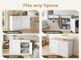 Artiss Buffet Sideboard Cabinet Kitchen Tilt Out Bin Holder Storage Cupboard FUR-S-SID100-BIN-WH