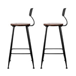 Artiss 2x Bar Stools Vintage Metal Chairs LC-BAR-CHR-ALEX-WALX2