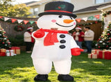 Black Hat Snowman Christmas Inflatable Polyester Adult Big Hat Snowman Christmas Inflatable V1232-CQXR-001