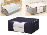 Clothes Storage Bags Fabric Foldable Blanket Storage Container Closet Organizer with Clear Window V1294-YM0901-3117250021312