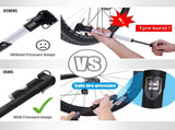 Hand pump - Bicycle pump with pressure gauge - Mini portable bicycle pump - Mini bicycle pump for V1188-MS-313-0574