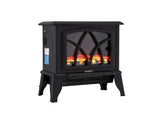 Devanti 2000W Electric Fireplace Heater Stove Freestanding 3D Flame Effect Indoor Space Heaters EFL-D-19C-2000-BK