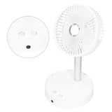 Mini Shake Head Fan Portable Folding Telescopic Electric Fan for Home Office OutdoorWhite V1294-YM0901-3113210043811