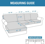 Sectional Couchs 8 Pieces Stretch Sofas for Sectional Sofa Set Separate L Shaped Couch V1258-DP02-F-639