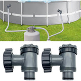 Inlet/Outlet Valve Compatible with Coleman, Intex, Bestway, Above Ground Pool Filter Pump, Pool Pump V1237-ZY-203-1852