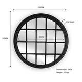 Window Style Mirror - Black Circle 100cm V292-MIRR-ARCH025