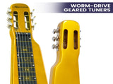 Karrera 29in 6-String Lap Steel Hawaiian Guitar - Metallic Gold ELE-LAP-6S-OR