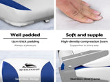 Seamanship 2X Folding Boat Seats with 2X Adjustable Pedestals 5575cm Marine Swivel Low Back 13cm BS-86202-WB-40-5575X2
