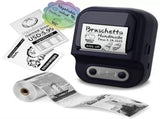 Portable Inkless Thermal Label Printer with Bluetooth Connectivity, Compatible with 12-58mm Paper V1341-ZY-XY8EF32T-BLACK