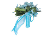 Wedding Bouquet Simulation Artificial Rose Lifelike Green Leaves Modern Elegant Rose for Wedding V1294-YM0512-3115220119612