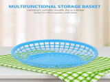12Pcs Blue Plastic Food Baskets Reusable Snack Containers for Family Picnic and Party Storage V1369-AZ3-W-12199