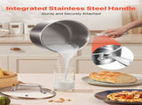 4 QT Saucepan, Stainless Steel Saucepan with Glass Lid, Multipurpose Nonstick Stainless Steel Small V952-BXGJG4QT1JTWFU824001V0