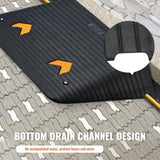 Upgraded Rubber Threshold Ramp, 10.2 cm Rise Door Ramp with 1 Channel, Natural Rubber Car Ramp with V952-XBLYPDBG355X2YEU8V0