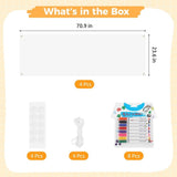4PCS DIY Blank Banner Set with 8 Textile Markers and Ropes, 23.6" x 70.9" Banner for Painting, V1369-AZ3-W-08832