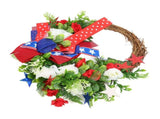 4th of July Patriotic Wreath Independence Day Wreath Decorations for Front Door Fireplace V1294-YM0715-3115220063011