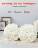 VEVOR 65 Pcs Artificial Silk Hydrangea Flowers 9.8 In Bouquet Arrangement White V952-RZXQBS65PCS76XY7T001V0
