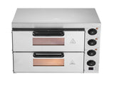 Commercial Pizza Oven Countertop, 16-Inch Double Deck Layers, Stainless Steel Electric Pizza Oven V952-FMDRPSLSCSXNXR1RGV3