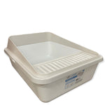 High Back Cat Litter Tray Large - Pet Fresh Clean Kitten Toilet Box V238-SUPDZ-39848437416016