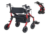 2-in-1 Rollator Walker & Transport Chair for Seniors, Foldable Rolling Walker Wheelchair, V952-EHYZXQHSLHJ1ZK7KY001V0