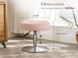 Adjustable Vanity Stool, 360&degSwivel Vanity Chair for Makeup Room, Pink Stool Chair for Vanity, Small V1258-DP02-C-1419