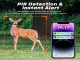 4G Solar Trail Camera in Black with 2.5K Resolution and Live Monitoring V178-59101