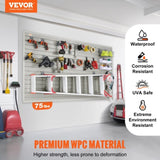 VEVOR Slatwall Panels, 121.9 x 30.48 cm Gray Garage Panels , Heavy Duty Garage V952-BTQBPVCF32SQVVR4BV0