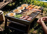 Weekend Essential Portable Foldable BBQ Grill Home & Camping Heavy Duty Steel No Assembly V1232-SKVDHG002