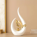 Platinum Ceramic "New Life" Sculpture Symbolizing growth through the form of a sprouting seed, V1102-ZZJJGSBJ001