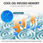 7 Zone Memory Foam Topper Mattress Toppers Cool Gel Pad Mat Medium Firm 8cm Thick 183cm x 203cm V201-W12782462