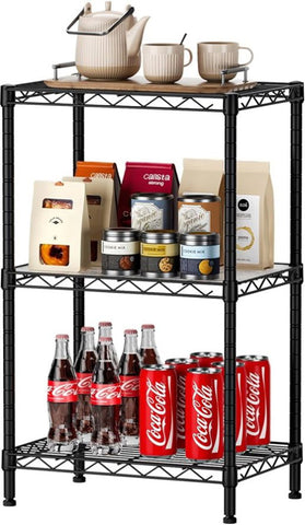 CARLA HOME 3-Tier Adjustable Metal Storage Shelves Wire Rack Organizer for Kitchen, Pantry, Bathroom LSB-36202