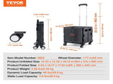 Foldable Utility Cart, 50 kg Load Capacity, Folding Portable Rolling Crate Handcart with Heavy Duty V952-BXSGWCZCZLDW44U3WV0