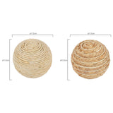 Set 2 Asst Decorative Weave Balls 14cm V637-90314BAL