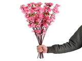 Artificial Peach Blossom Branch 65cm Roseate Plastic Peach Flower Branch for Home Decoration V1294-YM0901-WE7671114
