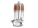 Kitchen Spatula Set 304 Stainless Steel Wood Handle Spatula Frying Shovel Cooking Utensils V1294-YM0901-3118200261011