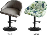2 Pack Bar Stool Slipcovers Stretch Swivel Chair Covers with Back for Counter Armchairs Kitchen V1189-LC-RY-00166