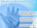 12 Pcs Ocean Theme Round Tablecloth,disposable Assorted Blue Tablecloth, Plastic Light Table Covers V1259-DP01-A-1143