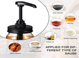 4 Pack Mason Canning Jar Syrup Dispenser Coffee Syrup Dispenser Pump Lids Set with Labels and Pen V1188-CYX-DP-877