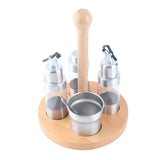 Cruet Condiment Spice Pepper Jar Box Seasoning Storage Container Pot Rack Set Kitchen Cooking V1294-YM0901-3118200170212
