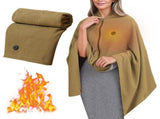 Lgcasl Heated Shawl for Women Heated Blanket with Soft Knit Shawl Zippered Wrap Usb Powered Blanket V1189-LWWAL-20260325-02480