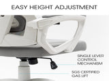 FORTIA Ergonomic Mesh Office Chair Computer Seat with Headrest Adjustable Recline, White/Grey V219-OFFOCRFOE1WA