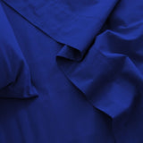 Royal Comfort Vintage Washed 100 % Cotton Sheet Set Single - Royal Blue ABM-10002568