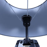 LARGE TRIPOD FLOOR LAMP Linen Shade Modern Light Retro Wooden - Matte Black V563-75169