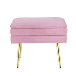 Artiss Ottoman Storage Foot Stool Vanity Velvet Pink FS-B-ST02-VEL-PK