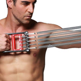 Red Chest Expander Fitness Equipment Set for Strength Training and Muscle Building V1370-AZ4-15231