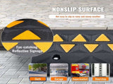 Rubber Curb Ramp 2 Pack, 11 cm Rise Height Heavy-Duty 15 tons Load Capacity Threshold Ramps, V952-SJDLYPDGB2197XYY7V0