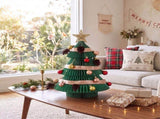 Jingle Jollys Paper Christmas Tree 47CM w/ Star Topper Xmas Decor Tabletop Green DIY Ornament Set PAPER-TABLE-TR-38-GN