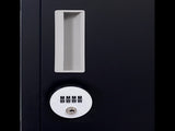 Black Two-Door L-shaped Office Gym Shed Storage Lockers V63-835101