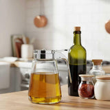 Elegant Glass Syrup Dispenser Jar with No-Drip Pump, for Honey and Maple, 10oz V1370-AZ4-15920